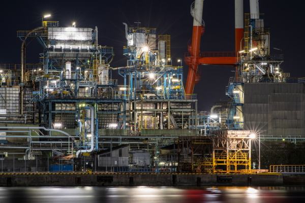 道伯山・黒崎城跡（工場夜景）